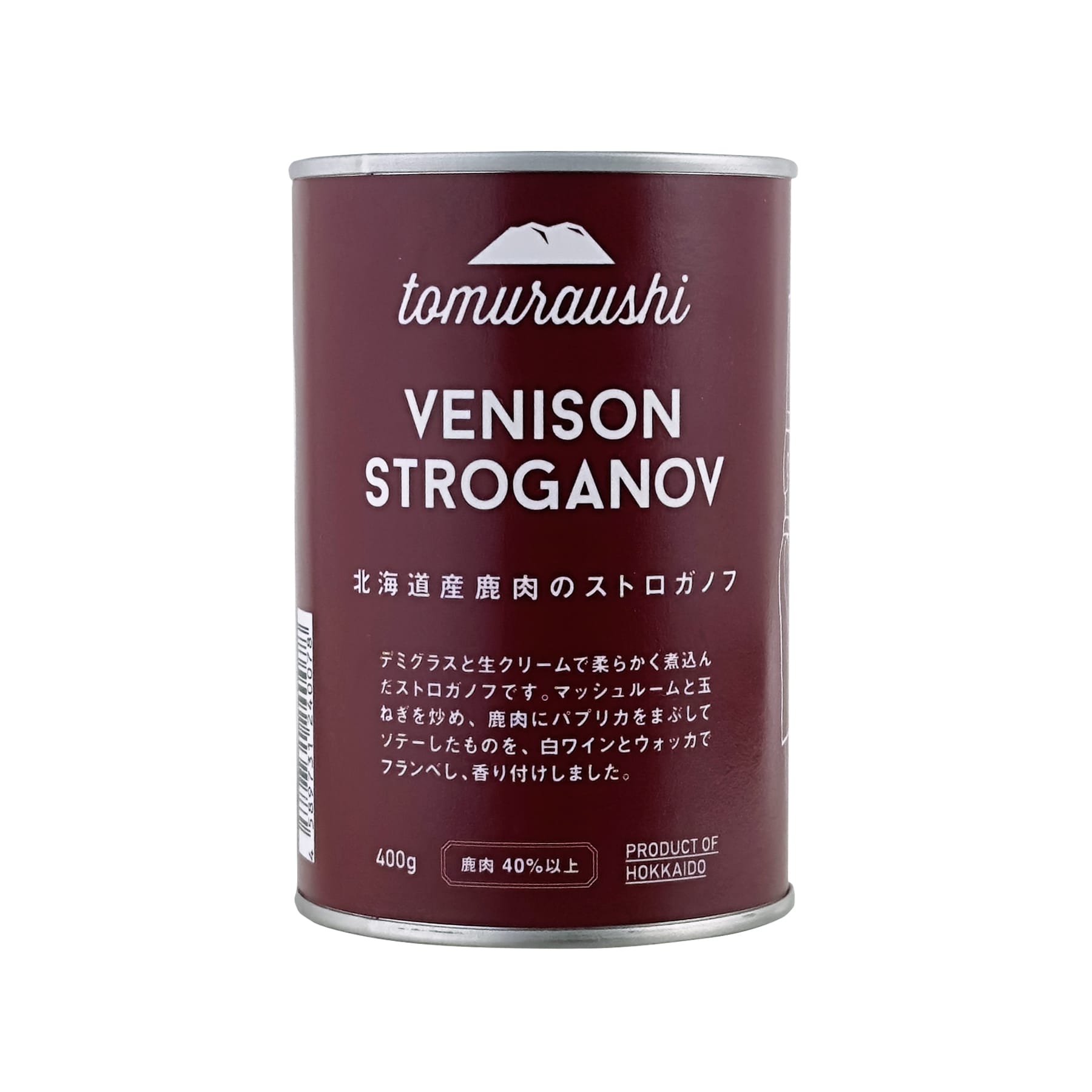 賞味期限2026年11月5日 北海道産鹿肉のストロガノフ 400g 缶入り