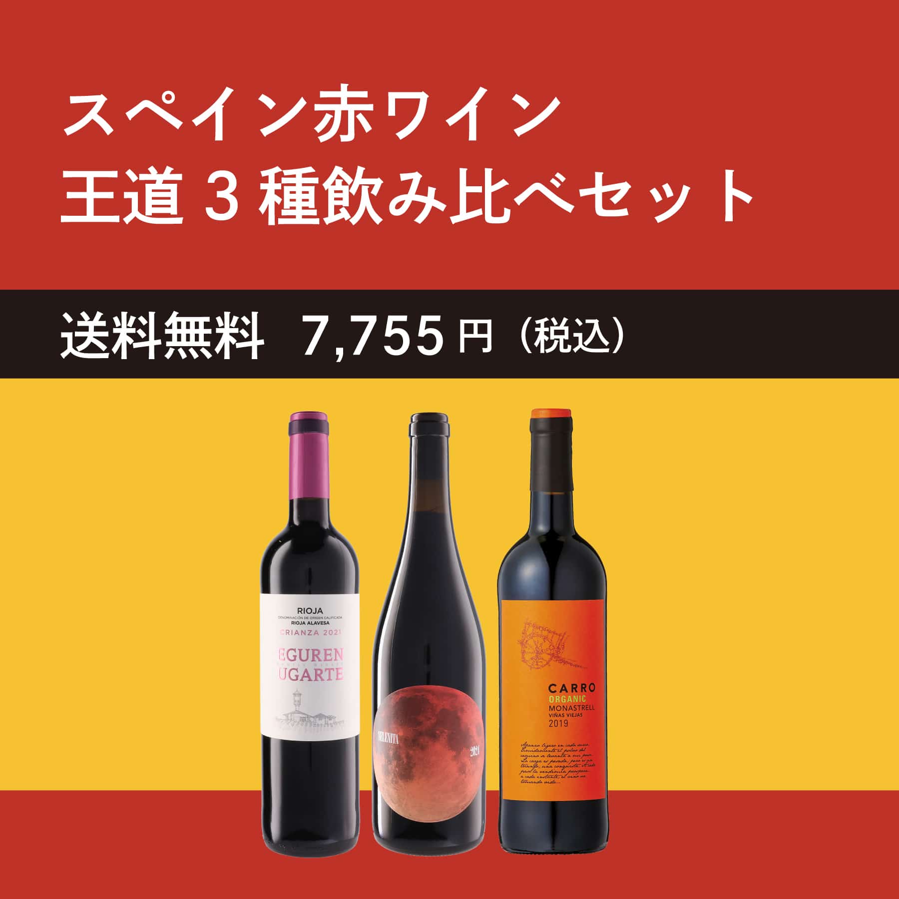 スペイン赤ワイン王道3本セット