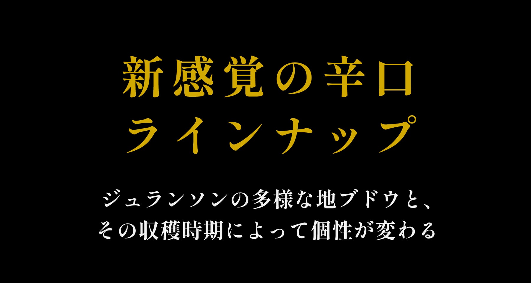 新感覚の辛口ラインナップ