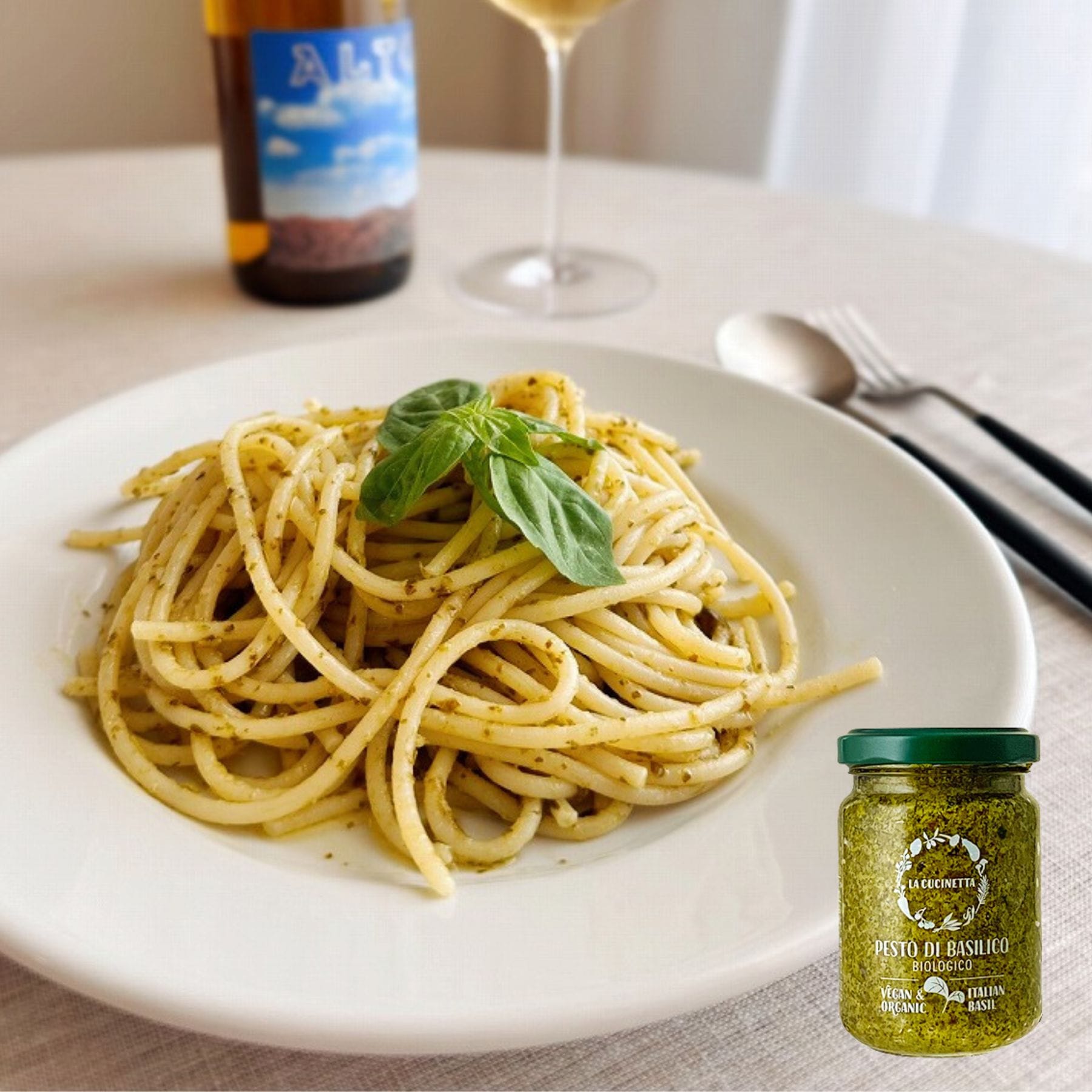 ラ・クチネッタ　有機バジルペーストで作るジェノベーゼパスタ