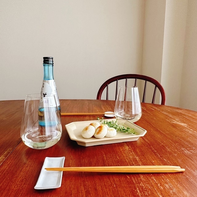 日本酒とステムレスグラス
