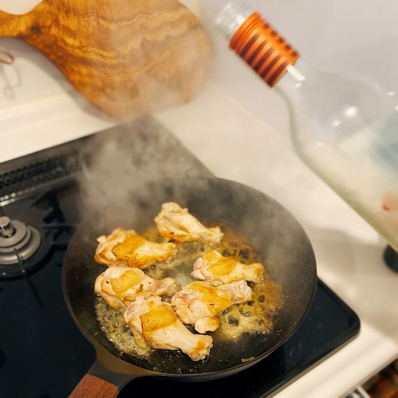 鶏とキノコのトマト煮