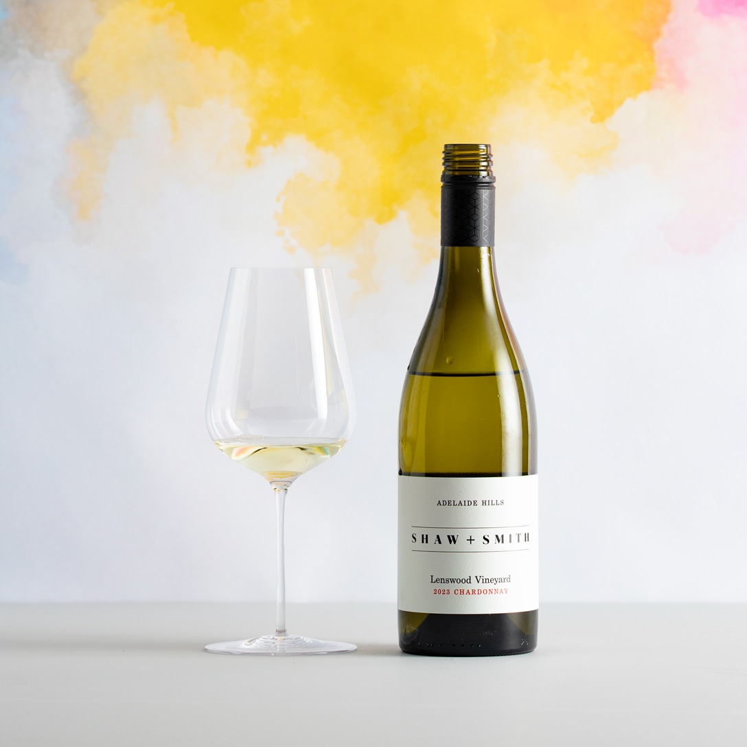 レンズウッド・ヴィンヤード シャルドネのボトルとグラス