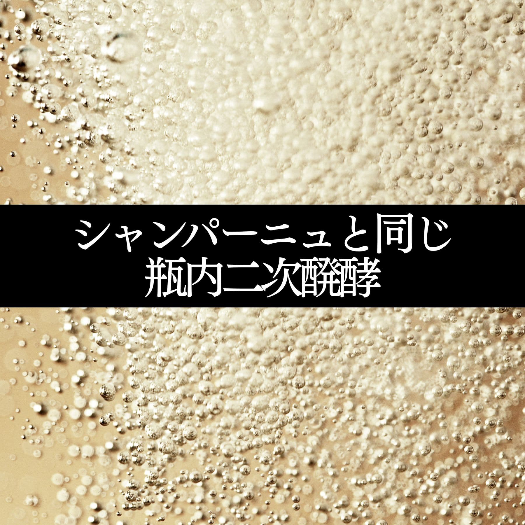 シャンパンと同じ瓶内二次醗酵